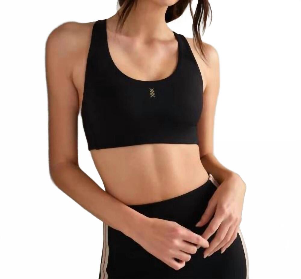 NEW RHONE retro revive sports bra in pure black